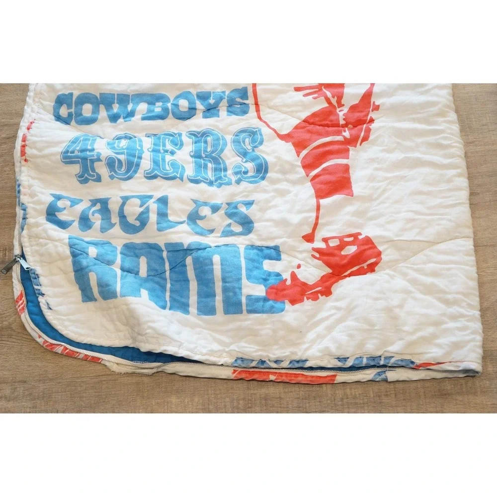 GC‎ Vintage 1970s 80s NFL Football Team Logos Names Sleeping Bag Eagles Rams